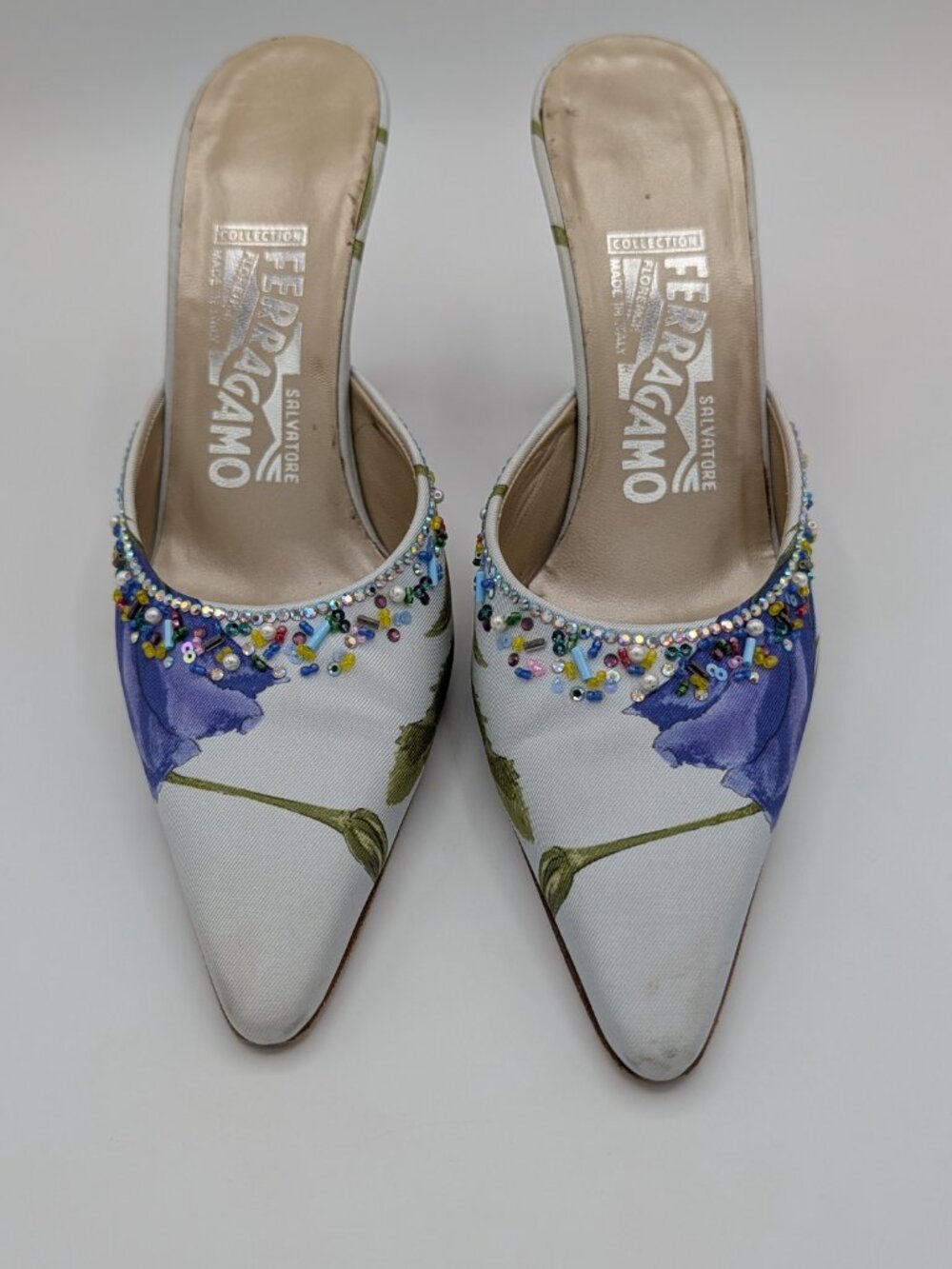 RARE Vintage Salvatore Ferragamo Shoe and Handbag Botanical Set - Picture 2 of 7